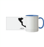 Korfu Silhouette Griechenland - Panorama Tasse zweifarbig