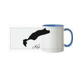 Kos Silhouette Griechenland - Panorama Tasse zweifarbig