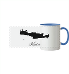 Kreta Silhouette Griechenland - Panorama Tasse zweifarbig