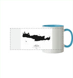 Kreta Silhouette Griechenland - Panorama Tasse zweifarbig