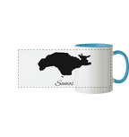 Samos Silhouette Griechenland - Panorama Tasse zweifarbig