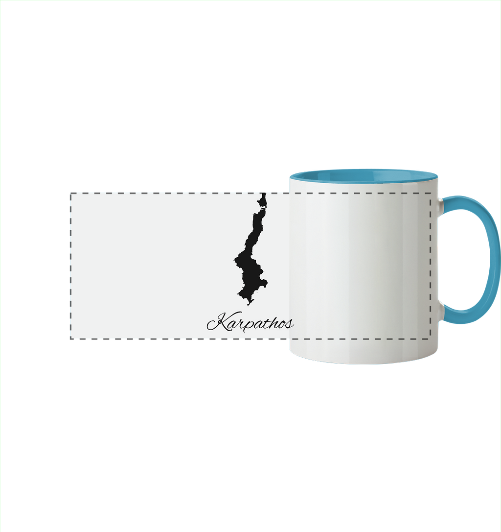 Karpathos Silhouette Griechenland - Panorama Tasse zweifarbig