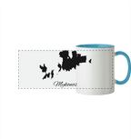 Mykonos Silhouette Griechenland - Panorama Tasse zweifarbig