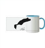 Kos Silhouette Griechenland - Panorama Tasse zweifarbig