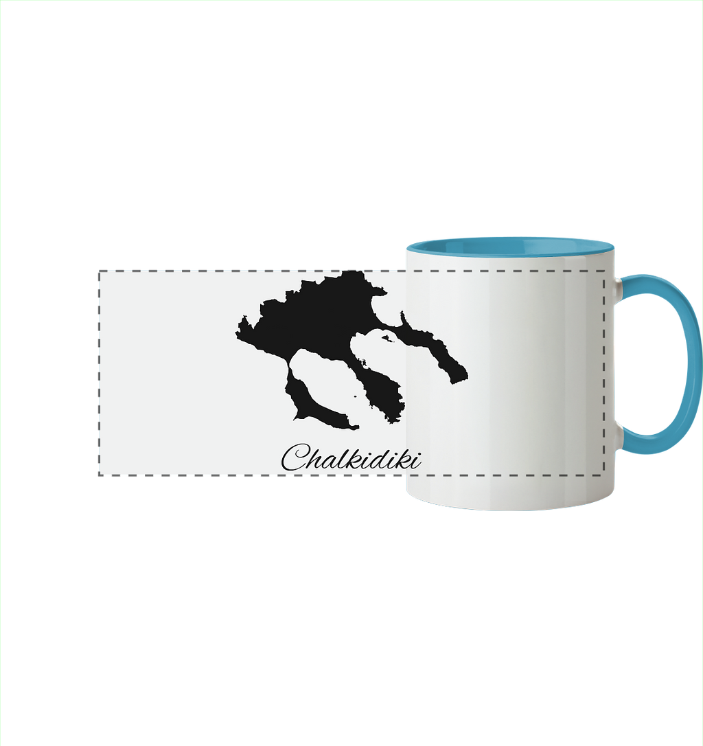 Chalkidiki Silhouette Griechenland - Panorama Tasse zweifarbig