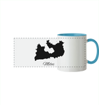 Milos Silhouette Griechenland - Panorama Tasse zweifarbig