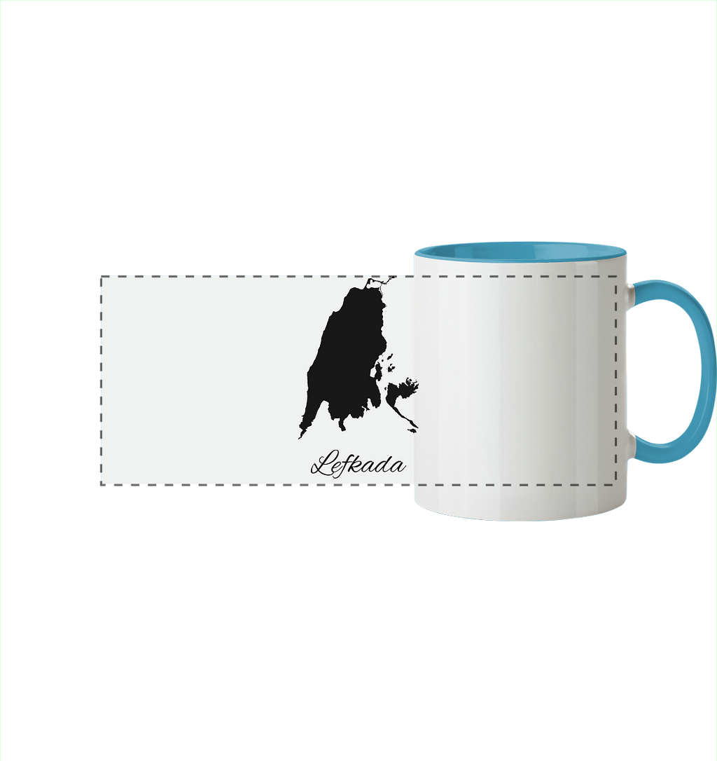 Lefkada Silhouette Griechenland - Panorama Tasse zweifarbig