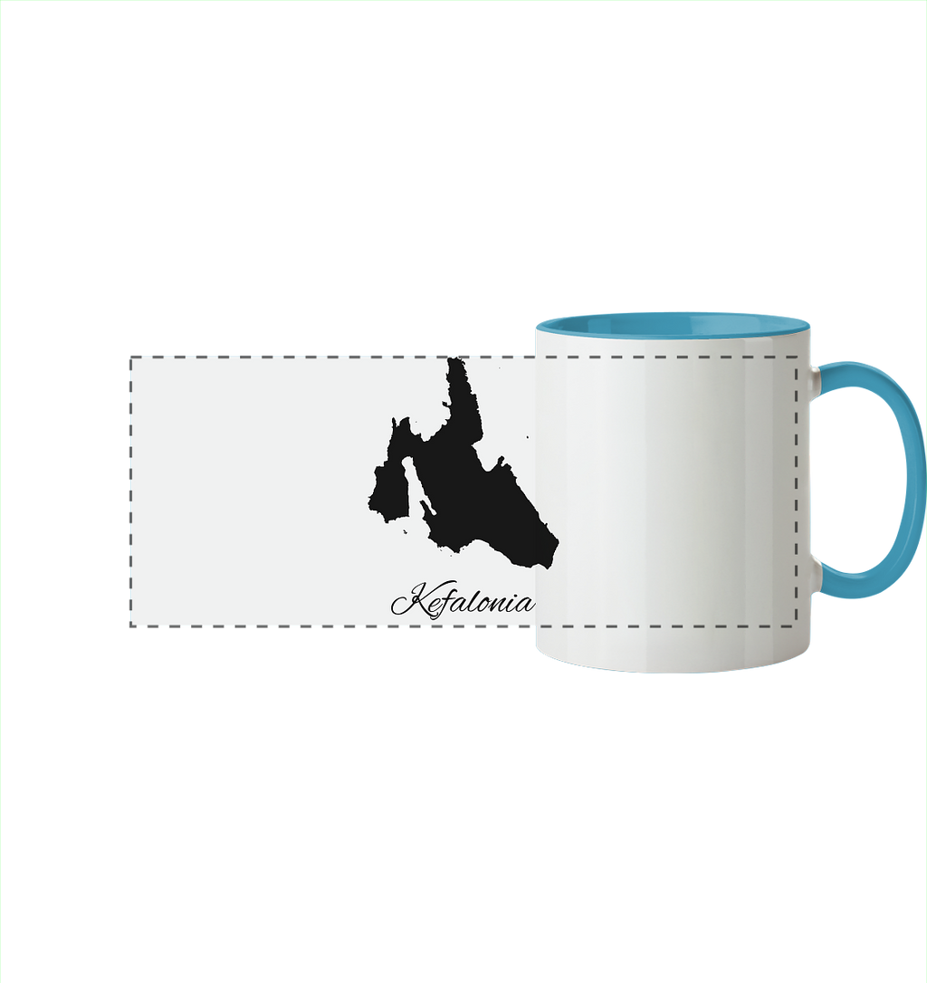 Kefalonia Silhouette Griechenland - Panorama Tasse zweifarbig