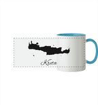 Kreta Silhouette Griechenland - Panorama Tasse zweifarbig