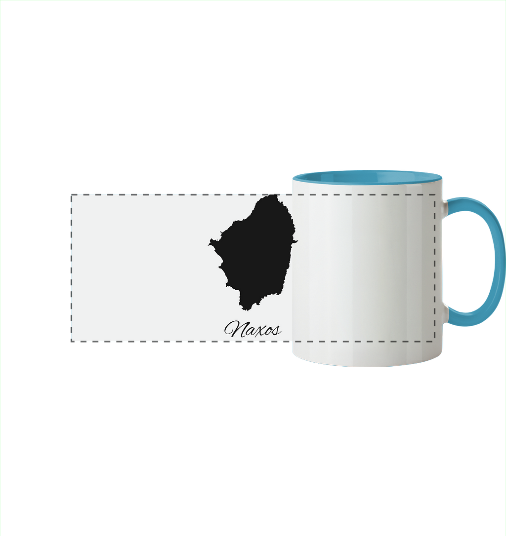 Naxos Silhouette Griechenland - Panorama Tasse zweifarbig