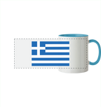Griechenland Flagge - Panorama Tasse zweifarbig
