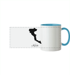 Korfu Silhouette Griechenland - Panorama Tasse zweifarbig