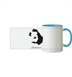 Santorin Silhouette Griechenland - Panorama Tasse zweifarbig