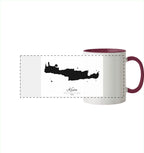 Kreta Silhouette Griechenland - Panorama Tasse zweifarbig
