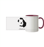 Santorin Silhouette Griechenland - Panorama Tasse zweifarbig