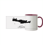 Kreta Silhouette Griechenland - Panorama Tasse zweifarbig