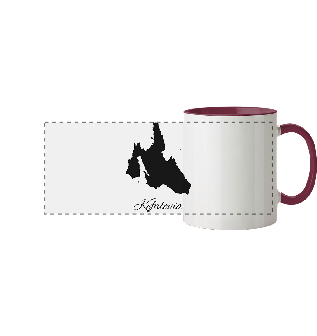Kefalonia Silhouette Griechenland - Panorama Tasse zweifarbig