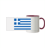 Griechenland Flagge - Panorama Tasse zweifarbig
