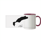 Kos Silhouette Griechenland - Panorama Tasse zweifarbig