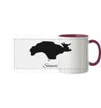 Samos Silhouette Griechenland - Panorama Tasse zweifarbig