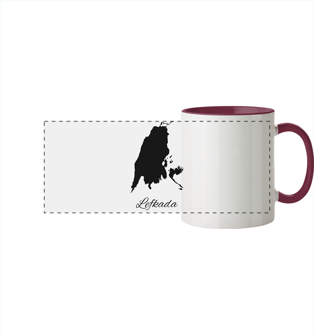 Lefkada Silhouette Griechenland - Panorama Tasse zweifarbig