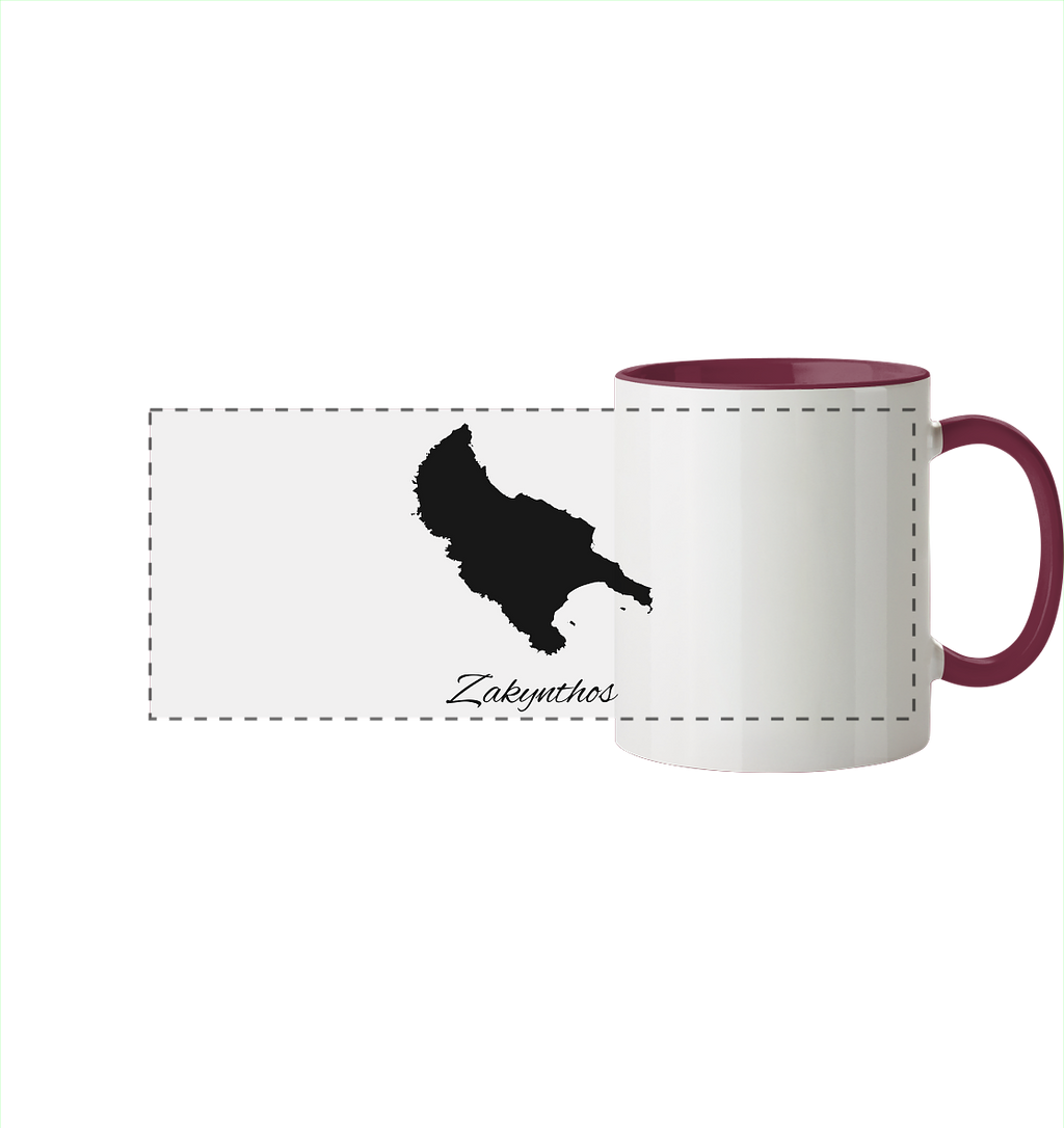 Zakynthos Silhouette Griechenland - Panorama Tasse zweifarbig
