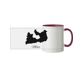 Milos Silhouette Griechenland - Panorama Tasse zweifarbig