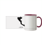 Korfu Silhouette Griechenland - Panorama Tasse zweifarbig
