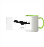Kreta Silhouette Griechenland - Panorama Tasse zweifarbig