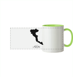 Korfu Silhouette Griechenland - Panorama Tasse zweifarbig