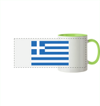 Griechenland Flagge - Panorama Tasse zweifarbig