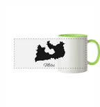 Milos Silhouette Griechenland - Panorama Tasse zweifarbig