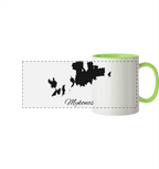 Mykonos Silhouette Griechenland - Panorama Tasse zweifarbig