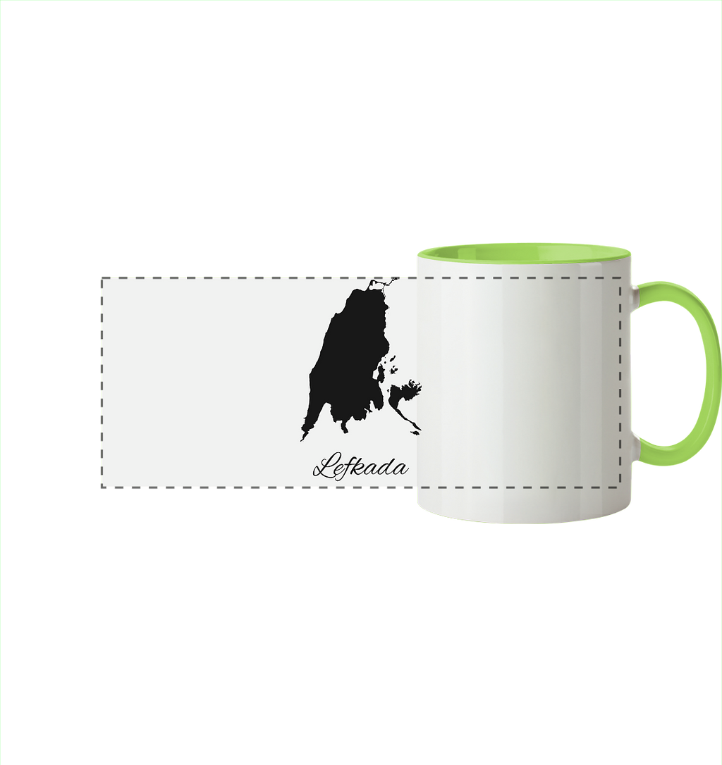 Lefkada Silhouette Griechenland - Panorama Tasse zweifarbig