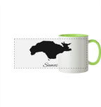 Samos Silhouette Griechenland - Panorama Tasse zweifarbig