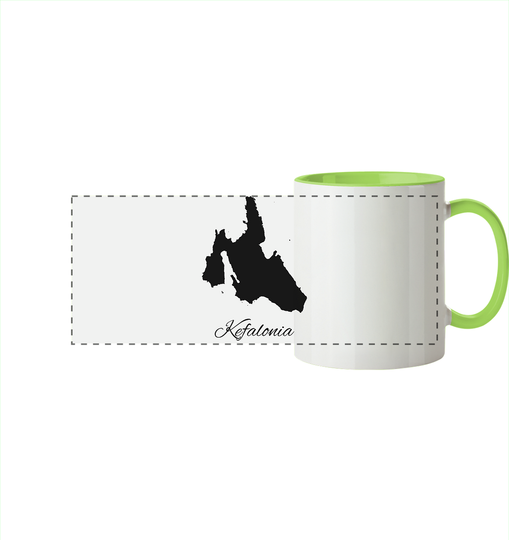 Kefalonia Silhouette Griechenland - Panorama Tasse zweifarbig