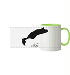 Kos Silhouette Griechenland - Panorama Tasse zweifarbig