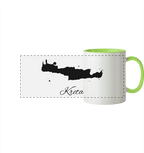 Kreta Silhouette Griechenland - Panorama Tasse zweifarbig
