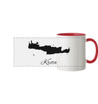 Kreta Silhouette Griechenland - Panorama Tasse zweifarbig