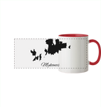 Mykonos Silhouette Griechenland - Panorama Tasse zweifarbig