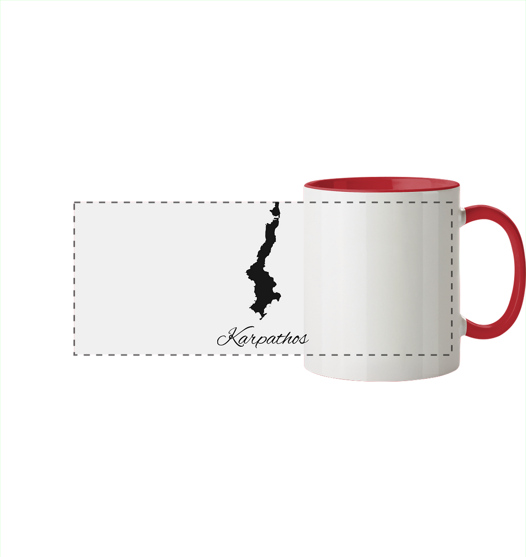Karpathos Silhouette Griechenland - Panorama Tasse zweifarbig