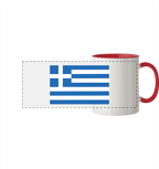 Griechenland Flagge - Panorama Tasse zweifarbig