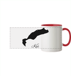 Kos Silhouette Griechenland - Panorama Tasse zweifarbig