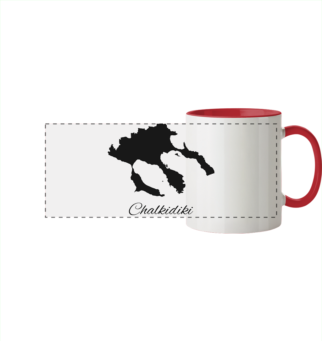 Chalkidiki Silhouette Griechenland - Panorama Tasse zweifarbig
