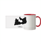 Milos Silhouette Griechenland - Panorama Tasse zweifarbig
