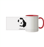 Santorin Silhouette Griechenland - Panorama Tasse zweifarbig