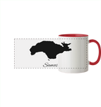 Samos Silhouette Griechenland - Panorama Tasse zweifarbig