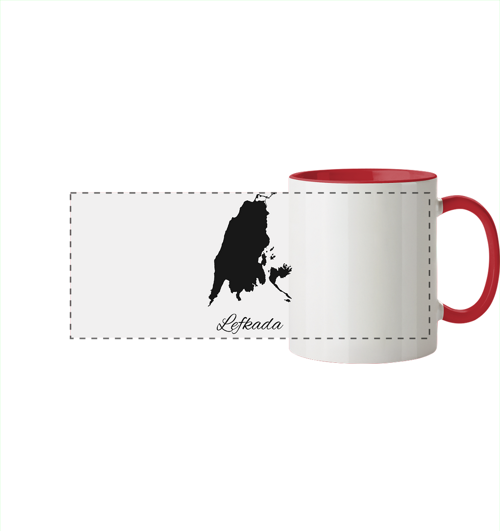 Lefkada Silhouette Griechenland - Panorama Tasse zweifarbig