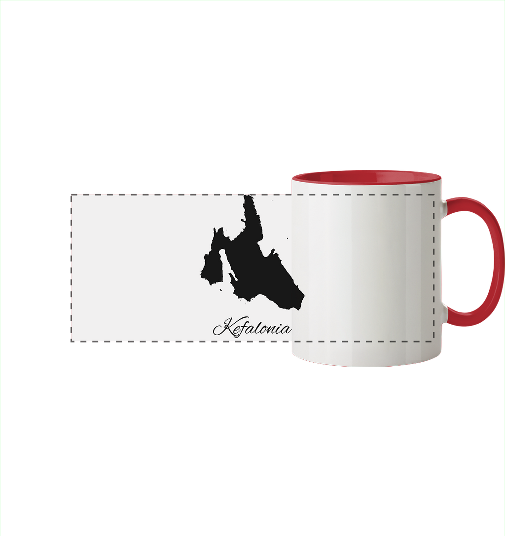 Kefalonia Silhouette Griechenland - Panorama Tasse zweifarbig