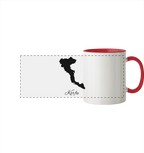 Korfu Silhouette Griechenland - Panorama Tasse zweifarbig